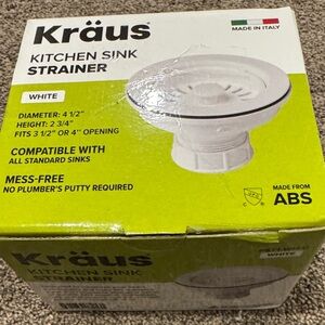 White Kitchen Sink Strainer